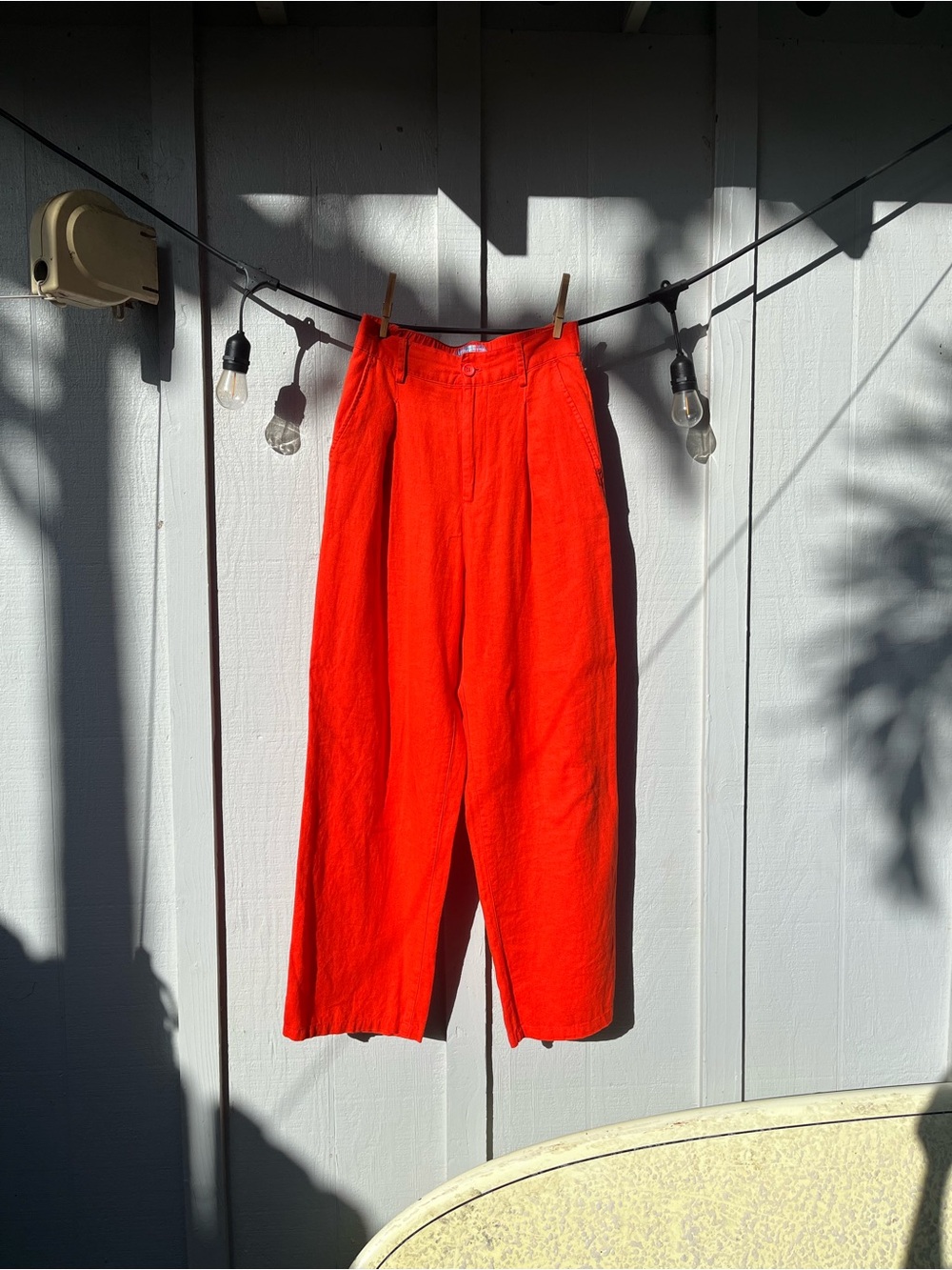 Urban Outfitters Bright Orange Wide Leg Pants